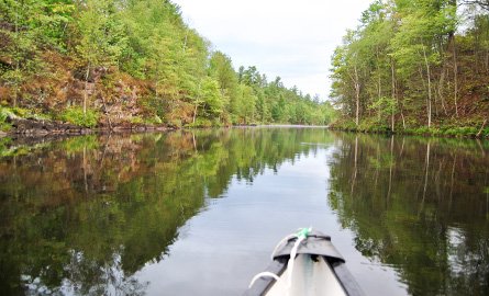 Canoe view of Depot lakes